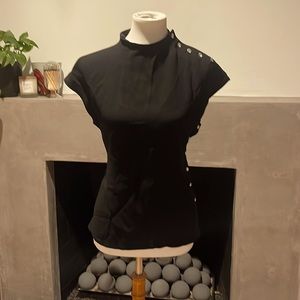 Linda Allard - Ellen Tracy - Mock Turtleneck Rhinestone Top - SZ 10